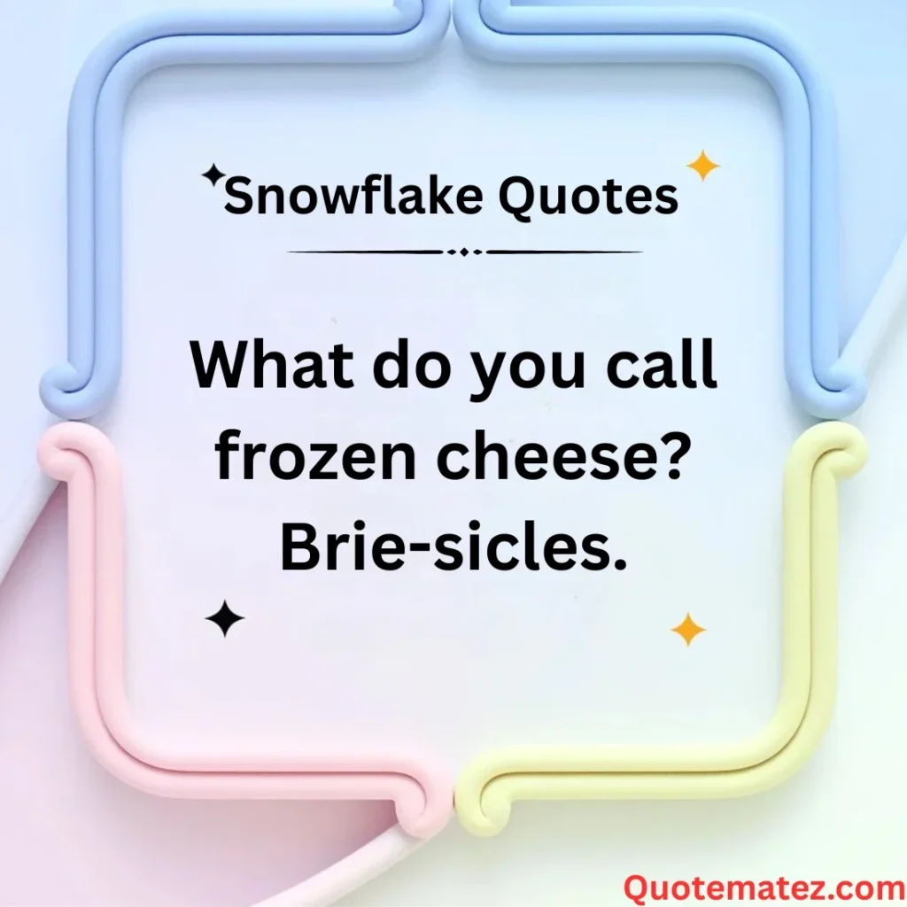 Snowflake Puns for Jokes