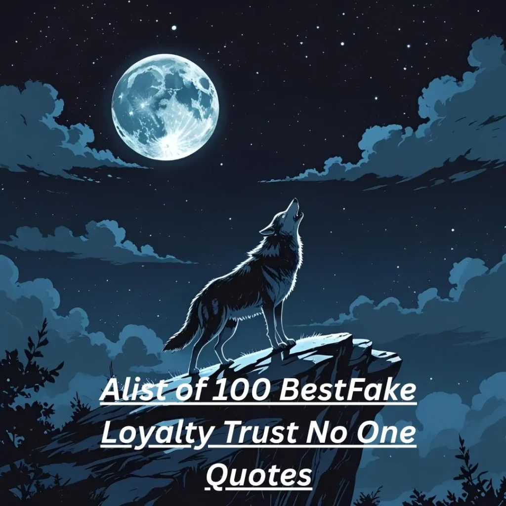 Fake Loyalty Trust No One Quotes