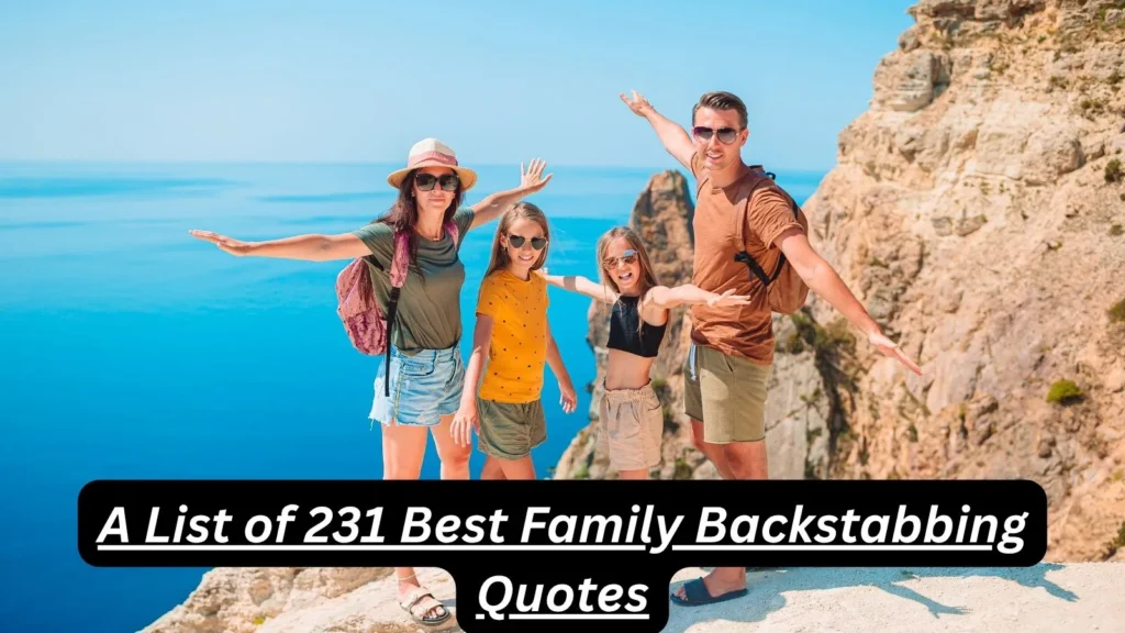 Family Backstabbing Quotes